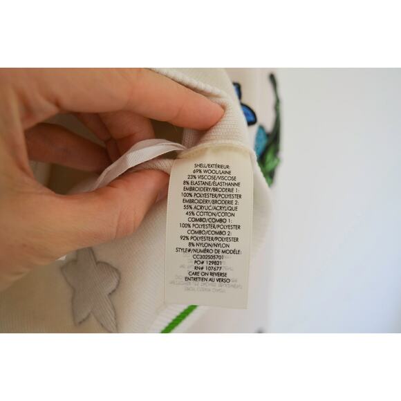 Alice + Olivia Arlen Cropped V Neck Cardigan Size Small - Picture 8 of 8